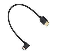 MysRuida Câble adaptateur mini HDMI 2.1 vers HDMI 2.1 à angle droit 90 degrés 8K mâle vers HDMI mâle 8K, OD 4 mm Slim Ultra HD HDMI 2.1 Version 8K, 8K @ 60 Hz