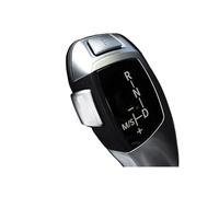 MYSSJS 2 Pièces Pour X6 E70 E71 Pour X3 1 3 4 5 7 Pommeau Levier Vitesse Aluminium Argenté P&UNLOCK Bouton Couverture Voiture Autocollant Garniture Pommeau Levier Vitesses