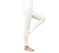 MYSSUCI Collant Danse Classique Fille Femmes 90 Denier Legging Danse Fille avec Trous pour Ballet, Yoga, Gymnastique (Blanc,XS)