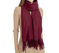 MYSSUCI Echarpe Femme à Pompons 200x68cm,Douce et Chaude, c'est un Choix Idéal pour l'hiver, Convenant aux Mariages et au Quotidien Bordeaux