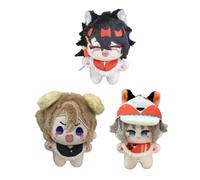 Mysta Rias Lot de 3 peluches souples Vox Akuma Pendentif PP Coton Luca Kaneshiro Plush Pillow Objet de collection Décoration d'intérieur Cadeau 10 cm
