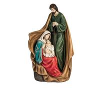 Mystère Naissance 1 pièce avec Le Manteau de Saint Joseph protégeant la Sainte Famille en résine Peinte à la Main 15 x 12 x 46 cm