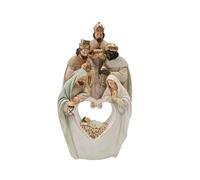 Mystère Naissance avec Rois Formant Un cœur Design Moderne en résine Peinte à la Main 6 x 14 x 25 cm