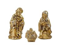 Mystère Naissance Classique 3 Pièces Or Résine Peint à la Main 20 cm