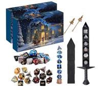 Mystères D D Calendrier de l'Avent de Noël - 2 Pièces Calendrier du Compte à Rebours Surprise Cube | Convient pour Donjons & Dragons RPG, M-T-G, Jeux de Rôle, Jeu de table | Cadeaux pour Jeux Amateurs
