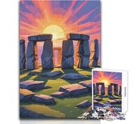 Mystères de Stonehenge - Puzzle de 1000 pièces pour Adolescents - Jeu éducatif et cognitif Amusant - Idée Cadeau Originale et attentionnée - Dimensions:38x26cm