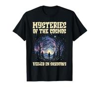 Mysteries of Cosmos Veiled in Shadows Halloween Astronomy T-Shirt
