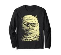 Mystérieuse Chat Persan Momie Effrayant pour Halloween Manche Longue