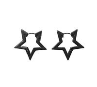 Mystérieuses boucles d'oreilles gothiques creuses en forme d'étoile/rivets en forme de clip d'oreille décorations géométriques boucles d'oreilles pour les amateurs de mode