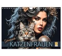 Mystérieuses femmes-chats, Version française (Calendrier mural 2026 DIN A4 portrait), Calendrier CALVENDO mensuel