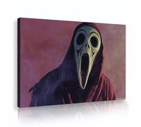 Mystérieux Atmosphère Étrange Toile Images Oeuvres d’art Horreur Fantomatique Cri Toile Art Mural pour Halloween Maison Vivant Décor 50x75cm Cadre intérieur