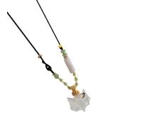 Mystérieux bijoux à breloques en forme de loup culturel chinois, fabrication en colophane lisse, confortable pour tout le monde à porter quotidien, collier artistique à breloques en forme de loup
