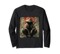 Mystérieux Guerrier samouraï dans Un Style d'art Grunge Vieilli Manche Longue