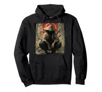 Mystérieux Guerrier samouraï dans Un Style d'art Grunge Vieilli Sweat à Capuche