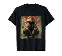 Mystérieux Guerrier samouraï dans Un Style d'art Grunge Vieilli T-Shirt