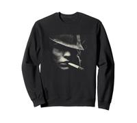 Mystérieux Noir Homme avec Fumée De Cigarette Sweatshirt