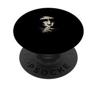 Mystérieux Silent Face Shhh Minimal Abstract Art PopSockets PopGrip Adhésif