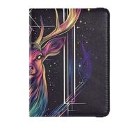 Mystérieux Tarot Astrologique Cerf Porte-passeport de voyage en cuir avec fente pour carte de vaccination Joli carnet de passeport léger, Cerf astrologique mystérieux Tarot, 1 size