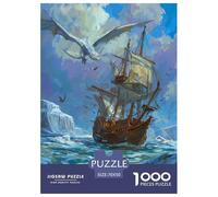 Mysterious and Fantastical Pirates Puzzles 1000 Pieces Cadeau Unique Jeu Éducatif Challenge Toy À De Qualité Supérieure Peinture Art pour Adultes Enfants 70x50cm/1000pcs