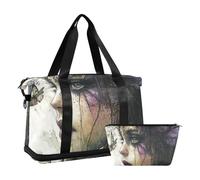 Mysterious Beauty Sac de gym Weekender Sac de nuit avec sangle réglable pour randonnée Étanche, Beauté mystérieuse, 1 size