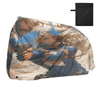 Mysterious Blonde Future Warrior Housses imperméables pour vélo avec trous de verrouillage anti-poussière Pluie Neige UV Stockage Housse de moto Convient à la plupart des para bicicleta imperméables