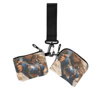 Mysterious Blonde Future Warrior Lot de 2 portefeuilles fins et amovibles avec poche à fermeture éclair pour pièces de monnaie pour femme, Mystérieuse blonde future guerrier, 1 size, Décontracté