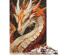 Mysterious Dragon Mosaic Puzzle 1000 Pieces Cadeau Unique Jeu Éducatif Défi Jouet À De Qualité Supérieure Peinture Art pour Adultes Enfants 1000pcs (38x26cm)