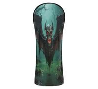 Mysterious Evil Skull Lot de housses de club de golf en cuir de qualité supérieure avec étiquette numérotée pour bois et conducteur de parcours hybride Noir et vert