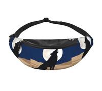 Mysterious Lone Wolf Fanny Pack- Sac banane pour voyage, course à pied, mains libres