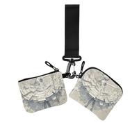 Mysterious Partitions de musique composées de danseurs Beige Double porte-monnaie porte-cartes de crédit Portefeuille minimaliste avec poche zippée pour le travail Voyage 2 pièces, Mystérieuse