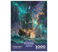 Mysterious Pirate Ship Puzzle 1000 Pièces Educa Jouet en Bois Cadeau Unique Décoration Intérieure Jeu Éducatif Challenge Toy Adultes Et Enfants À Partir De 14 Ans 70x50cm/1000pcs
