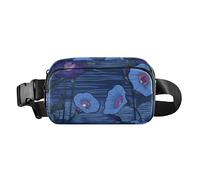 Mysterious Purple Morning Glory Sac banane élégant pour femmes, hommes, adolescents, petit sac à bandoulière avec sangle réglable pour voyage, shopping, course à pied, Mysterious Purple Morning Glory