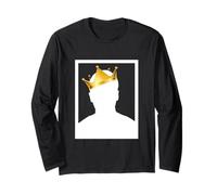 Mysterious Royal King with Golden Crown Illustration Graphic Manche Longue