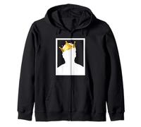 Mysterious Royal King with Golden Crown Illustration Graphic Sweat à Capuche