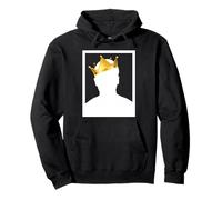 Mysterious Royal King with Golden Crown Illustration Graphic Sweat à Capuche