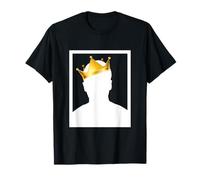 Mysterious Royal King with Golden Crown Illustration Graphic T-Shirt