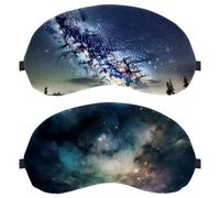 Mysterious Starry Sky Lot de 2 masques de sommeil doux et respirants bloquant la lumière