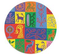 Mysterious Symbol Pattern Puzzle 1000 Pièces Educa Jouet en Bois Divertissement Créatif Décoration Intérieure Totem Jeu Éducatif Challenge Toy Adultes & Enfants des 14 Ans 1000pcs (67.5x67.5cm)