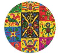 Mysterious Symbol Pattern Puzzle 1000 Pièces Educa Jouet en Bois Divertissement Créatif Décoration Intérieure Totem Jeu Éducatif Challenge Toy Adultes & Enfants des 14 Ans 1000pcs (67.5x67.5cm)