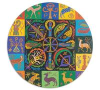 Mysterious Symbol Pattern Puzzle 1000 Pièces Educa Jouet en Bois Jeu D'Intelligence Décoration Intérieure Totem Jeu Éducatif Challenge Toy Adultes & Enfants des 14 Ans 1000pcs (67.5x67.5cm)