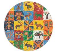 Mysterious Symbol Pattern Puzzle 1000 Pièces Educa Jouet en Bois Jeu D'Intelligence Décoration Intérieure Totem Jeu Éducatif Challenge Toy Adultes & Enfants des 14 Ans 1000pcs (67.5x67.5cm)