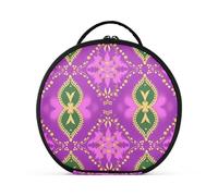 Mystery Boho Trousse de toilette de voyage avec compartiments et poignée Violet Vert 28 cm