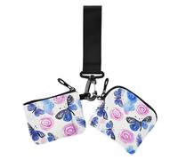 Mystery Butterflies Lot de 2 portefeuilles doubles pour femme Violet, Mystery Butterflies Violet, 1 size, Décontracté
