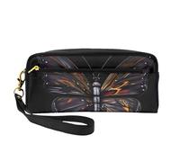 Mystery Butterfly Petite trousse de maquillage double face Pochette en cuir PU