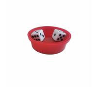 Mystery Dice Prediction Magic Trick - Jouet illusion en PVC rouge pour gros plan, 6,8 cm
