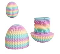 Mystery Egg Puzzle Box 8 cm 3D Nerveuse Boîte cadeau avec jeu de labyrinthe Compartiment caché Pâques Tâche de réflexion amusante Réutilisable Porte-argent surprise Boîte puzzle pour anniversaires