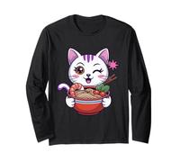 Mystery Meemeows Chat Ramen Japonais Kawaii Anime Memeows Manche Longue