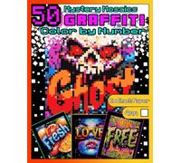 Mystery Mosaics Color by Number: GRAFFITI: Pixel Art Coloring Book for Adults with Dazzling Hidden Cool Images, Graffiti Color Quest on Black Paper, ... Relaxation and Stress Relief |4mm Squares|