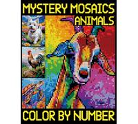 Mystery Mosaics Color by Number: Pixel Designs for Adults and Teens | Jungle, Forest, Farm, Pets, Ocean Creatures
