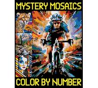 Mystery Mosaics Color By Number: Pixel Designs of Flowers, Nature, Landscapes, Animals, Patterns to Enjoy (Quest Coloring Book for Adults)